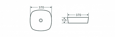 Раковина накладная Terminus Классик 370х370х115 Северодвинск - фото 3