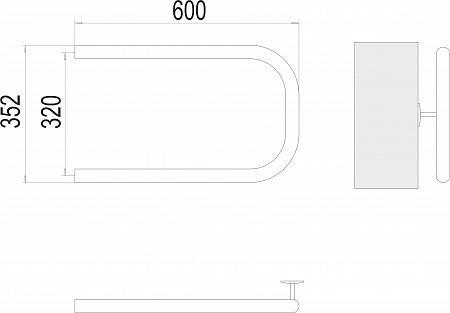 П-обр AISI 32х2 320х600 Полотенцесушитель  TERMINUS Северодвинск - фото 3