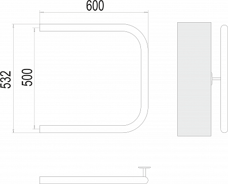 П-обр AISI 32х2 500х600 Полотенцесушитель  TERMINUS Северодвинск - фото 3