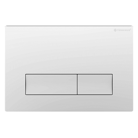 Клавиша смыва для инсталляции Terminus Classic кнопка прямоугольник цвет белый Северодвинск - фото 1